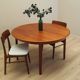 Round teak table, Danish design, 1960s, manufacturer: Gudme Møbelfabrik, de