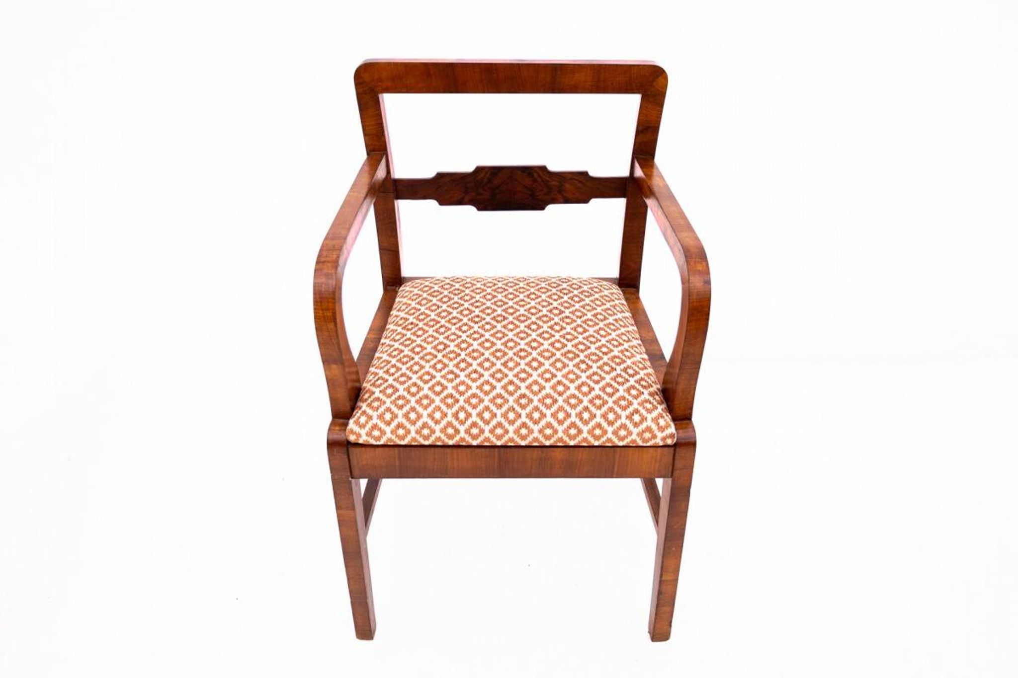 Pair of Art Deco armchairs from the 1940s, Poland.