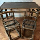 Rattan desk and these chairs
