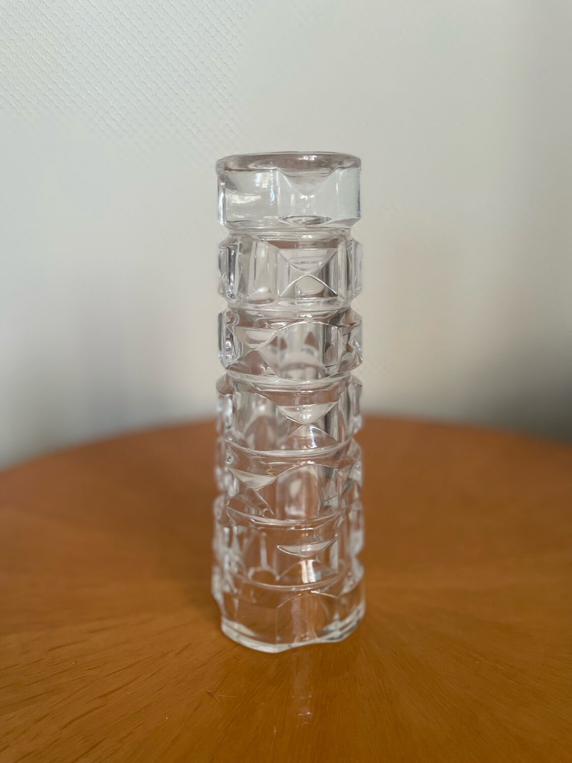 Vintage glass crystal vase 1950