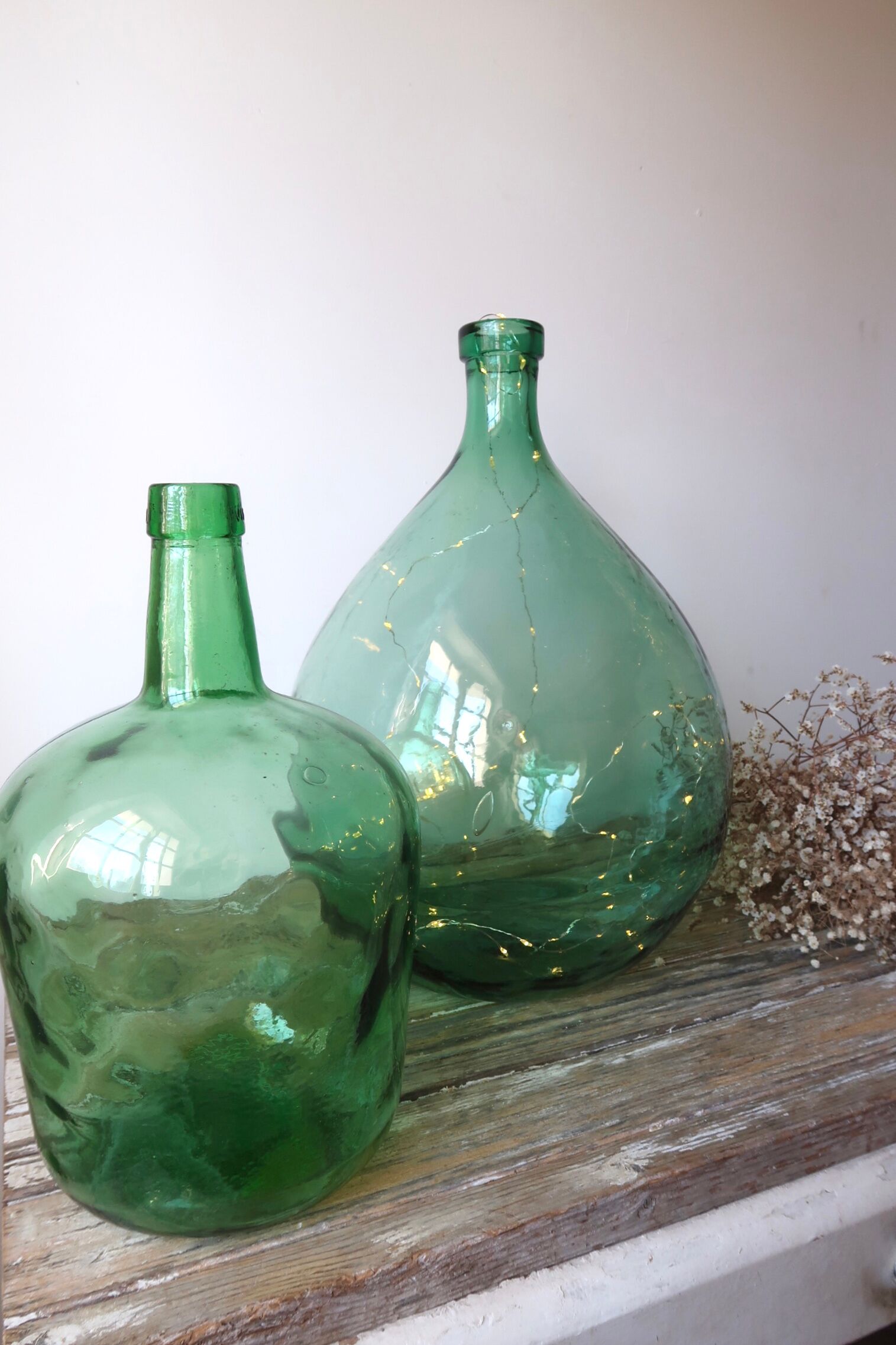 Dame-jeanne en verre verte 5 litres