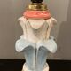 Pied de lampe ananas, bois peint à la main, années 50