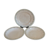 Set de 3 plats anciens Longwy Violetta