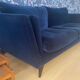 SITS Nova 3-seater canapé in Dedar blue velvet – very good condition.