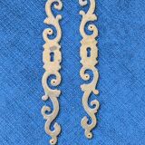 Pair of brass keyholes