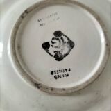 Two vintage leaf barbotine plates