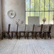 Solid oak chairs Savoyard cap popular art