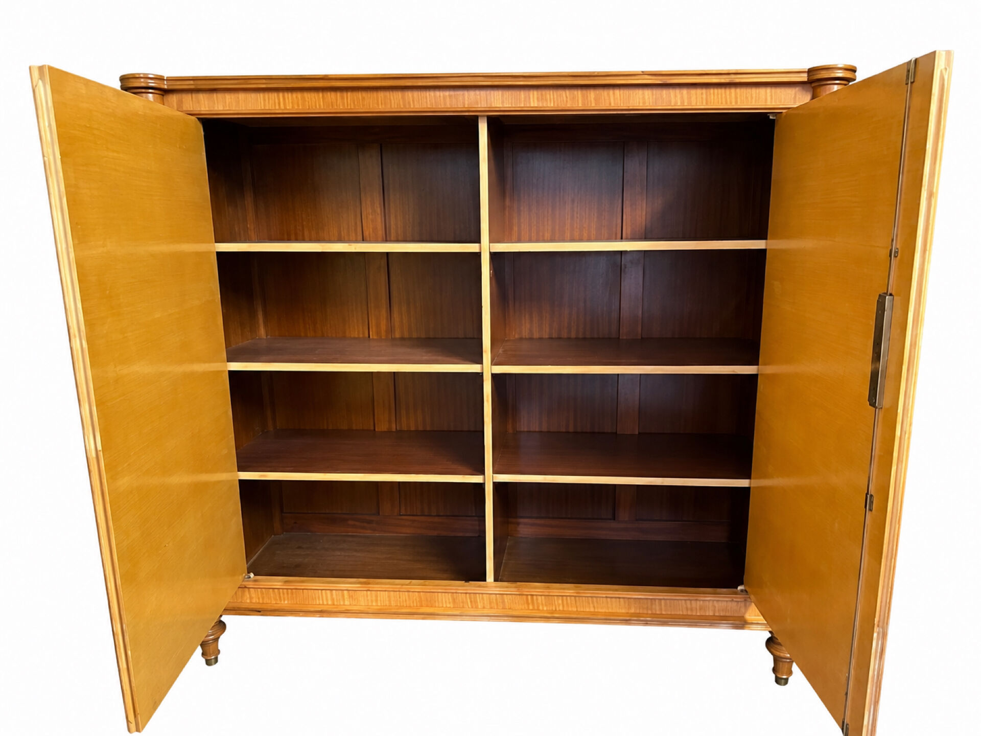 Jules Leleu–Armoire basse modèle Présidentiel, 1955–Marqueterie sycomo