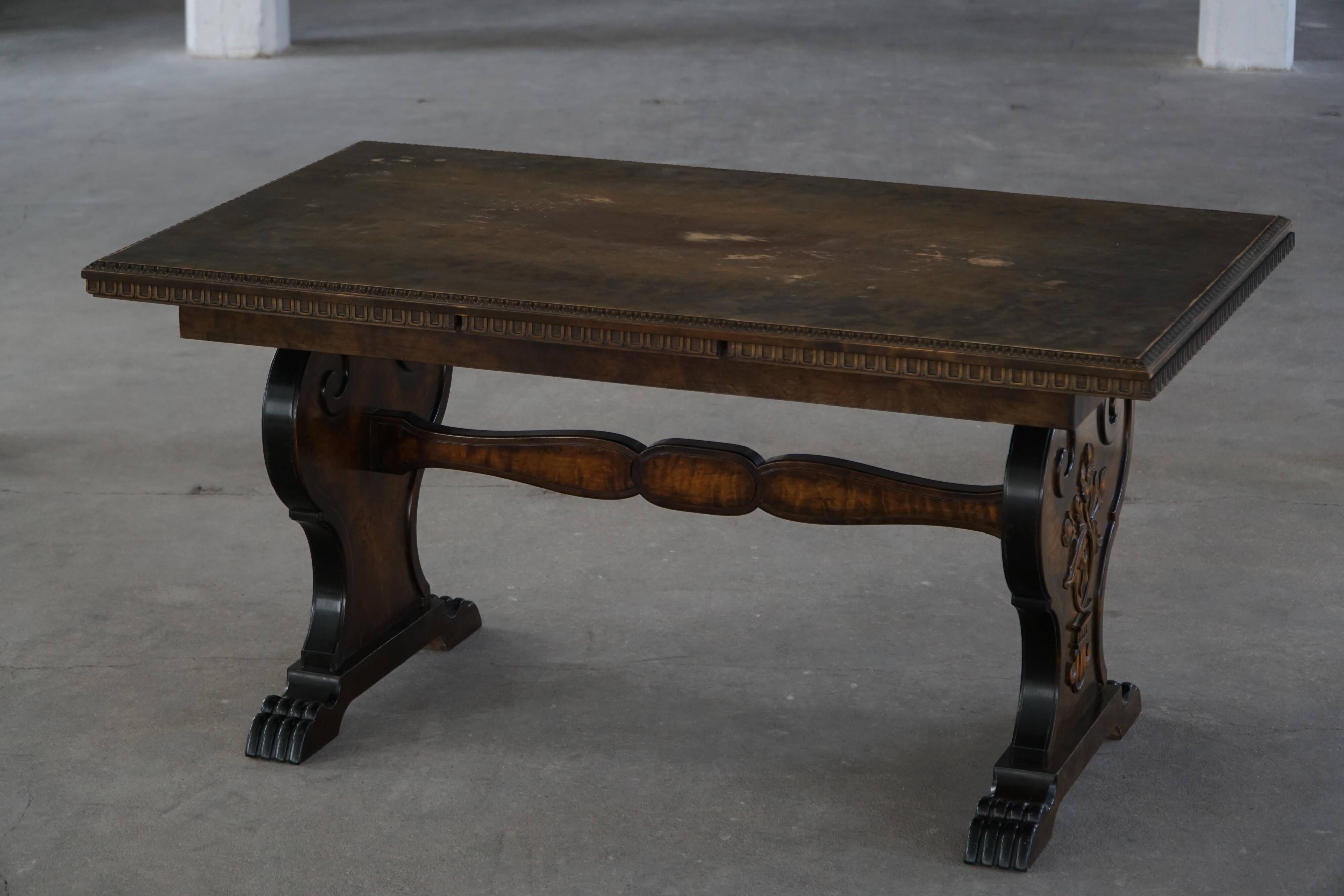 Axel Einar Hjorth, Table à manger en bouleau, Style Swedish Grace, Bodafors, années 1930