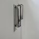 Pair of vintage modernist wall lights, chrome and sandblasted glass, France 1930