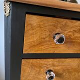 Dresser 4 drawers black and solid wood