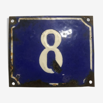 Enamel plate number