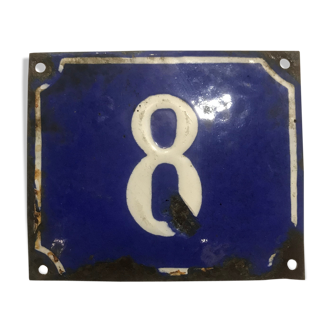 Enamel plate number
