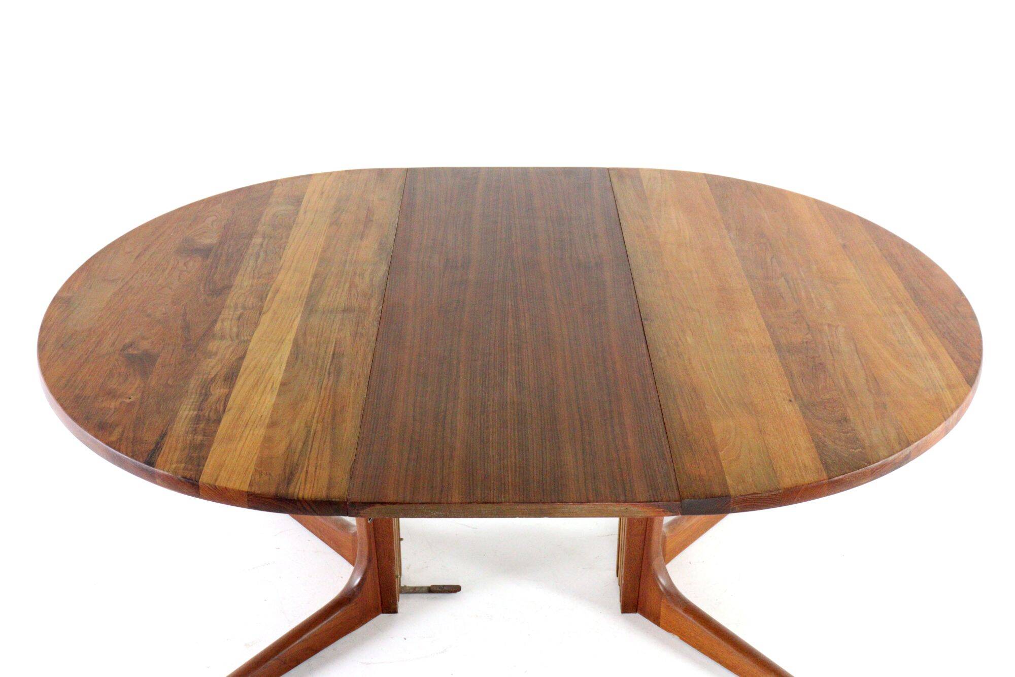 Round extendable teak dining table vintage - danish design