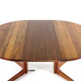 Round extendable teak dining table vintage - danish design