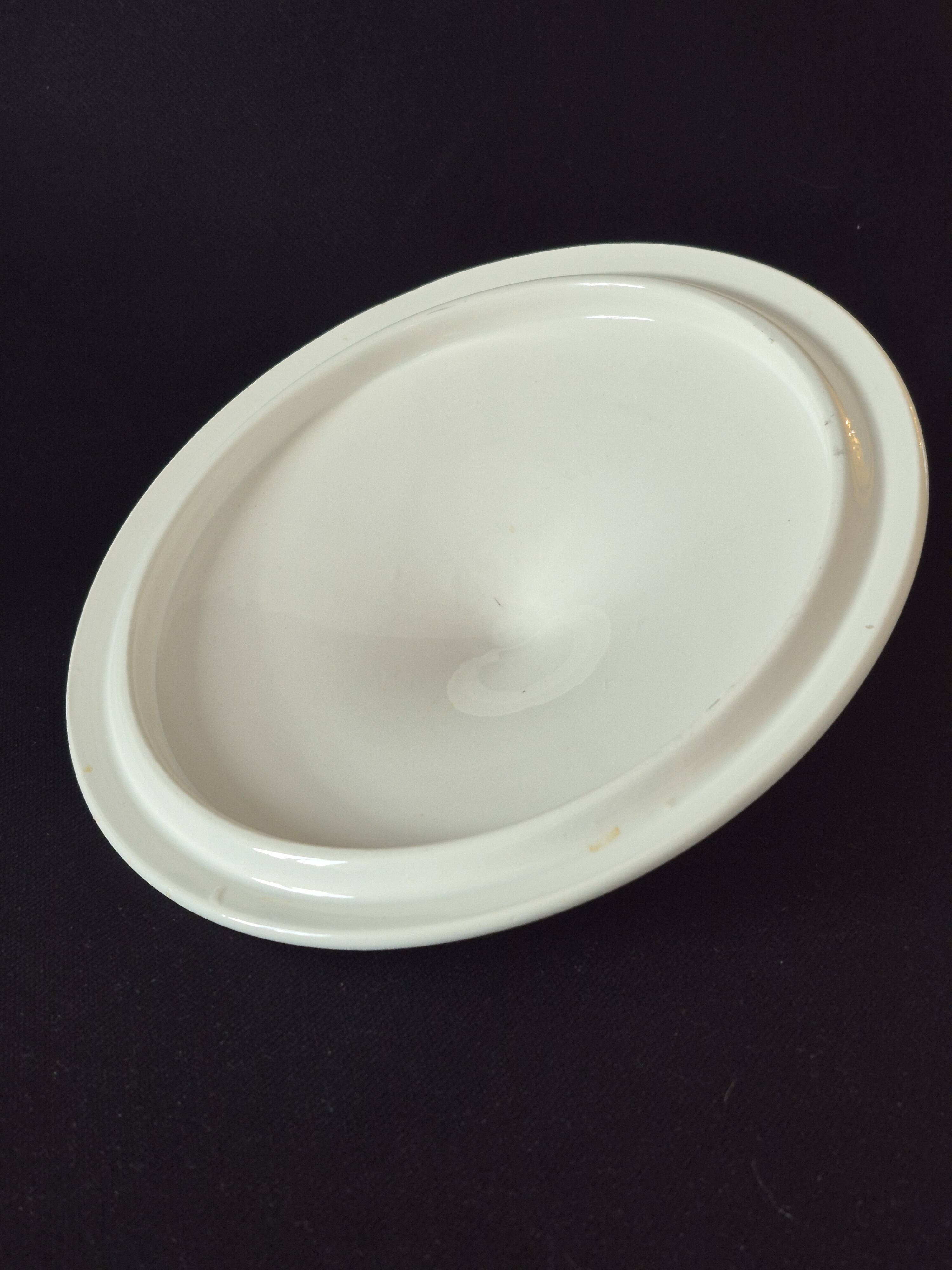 Vegetable dish (soup tureen) in Digoin Sarreguemines earthenware, model AIX A156.