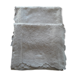 Pair of old curtains embroidered in cotton thread