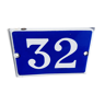 Enamelled street number plate