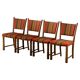 Set of 4 Vintage Danish Oak Dining Chairs, Henning Kjærnulf Style, 1960s