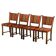 Set of 4 Vintage Danish Oak Dining Chairs, Henning Kjærnulf Style, 1960s