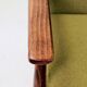 Pair de fauteuils scandinave mid century bouclette verte