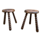 Paire de tabouret de traite ou porte-plantes