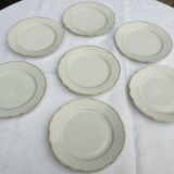 Set 7 plates porcelain gold fillets Seltmann Bavaria