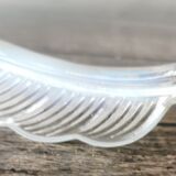 Opalescent glass leaf knife holder