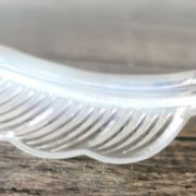 Opalescent glass leaf knife holder