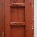Grandes portes de monastère du XVIIe siècle en chêne laqué terre cuite, Portugal