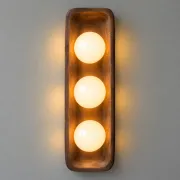 Exotic wood wall lamp