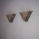 Vintage wall lamps in metal and fibreglass, 1960s, set of 2