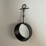 Brutalist iron mirror