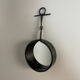 Brutalist iron mirror