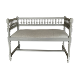 Two-seater bench with balusters