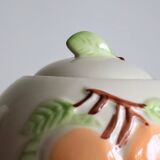 Slush teapot with embossed fruit decoration