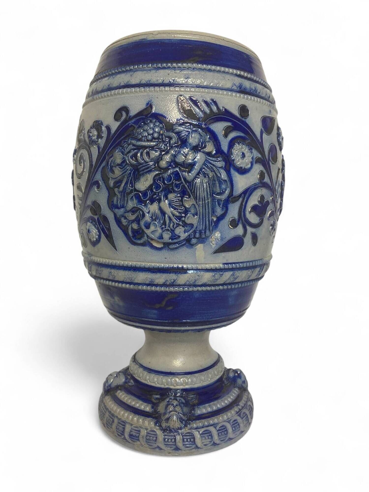 Ancien vase grès émaillé Westerwald début XXème