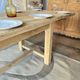 Farm table with extensions in solid oak