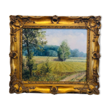 Oil on canvas country landscape