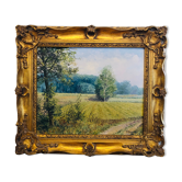 Huile sur toile Paysage champêtre