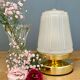 Vintage Art Deco frosted glass globe table lamp