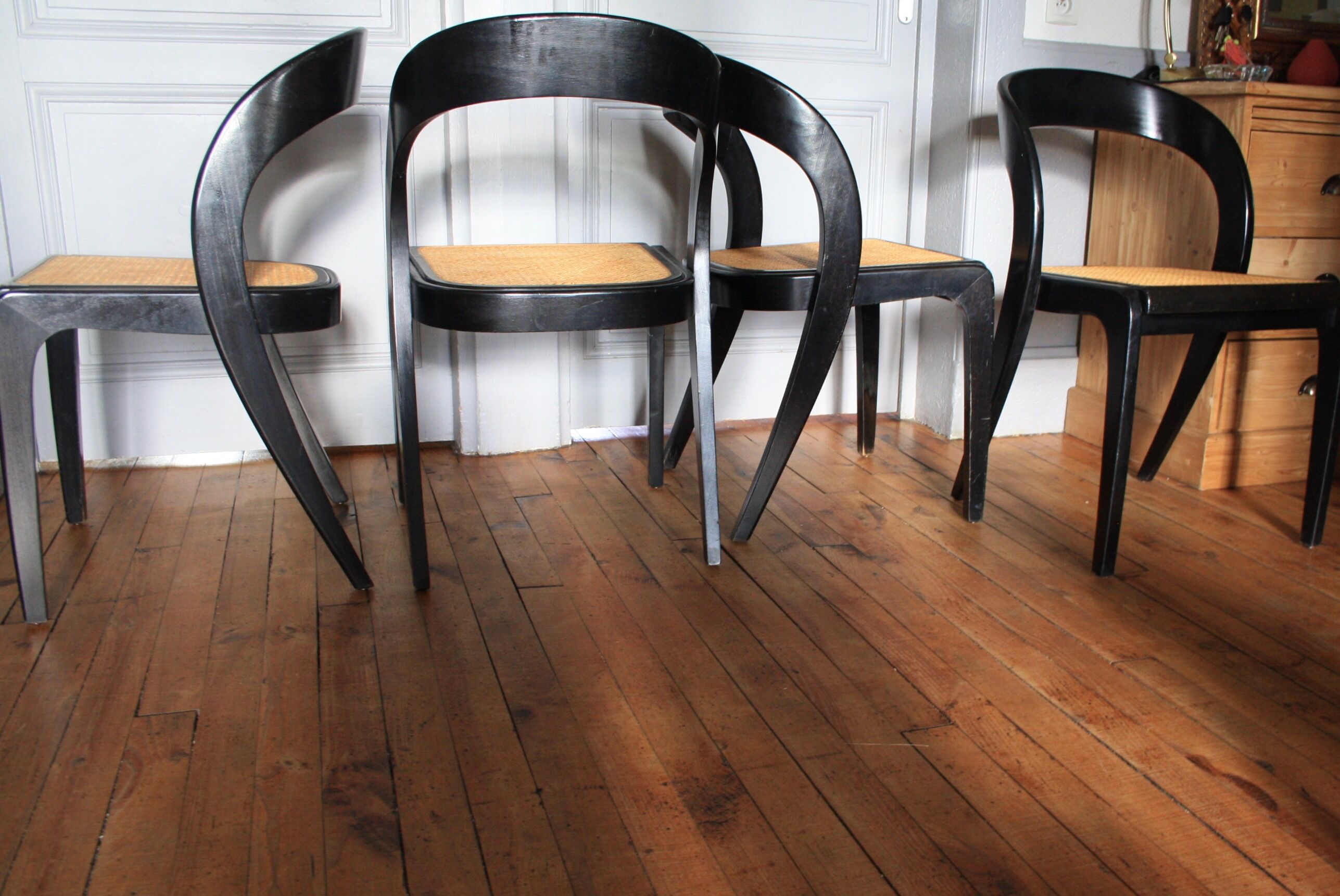 Set of six Baumann Gondoles canchairs