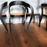 Set of six Baumann Gondoles canchairs