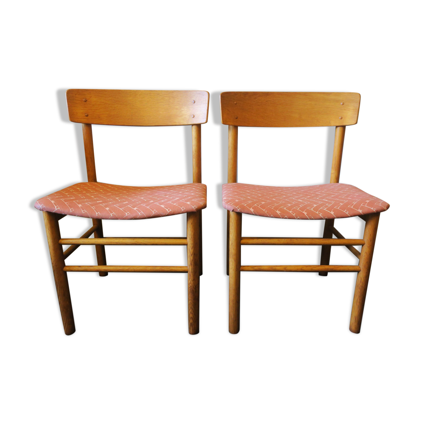 Pair of J39 chairs by Børge Mogensen for Farstrup Møbler, 1950s