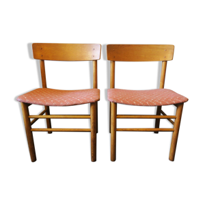 Paire de chaises J39 - 1950