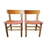 Pair of J39 chairs by Børge Mogensen for Farstrup Møbler, 1950s