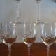 6 glasses of red wine crystal of Arques - Model fleury Epi signed - 17,6 cm