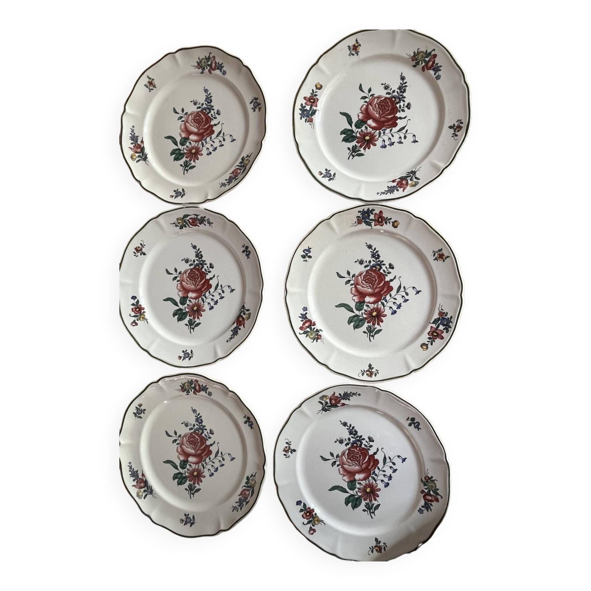 6 assiettes vintage Villeroy et Boch
