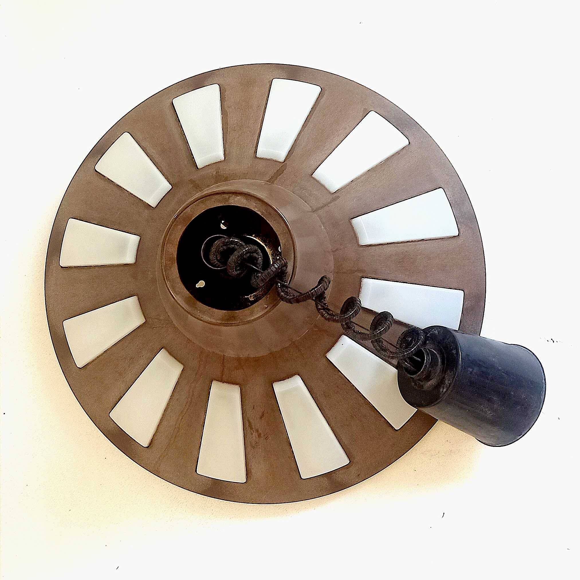 Bakelite pendant light up and down 70s Diameter 40 cm
