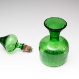 Pot en verre vintage couleur vert